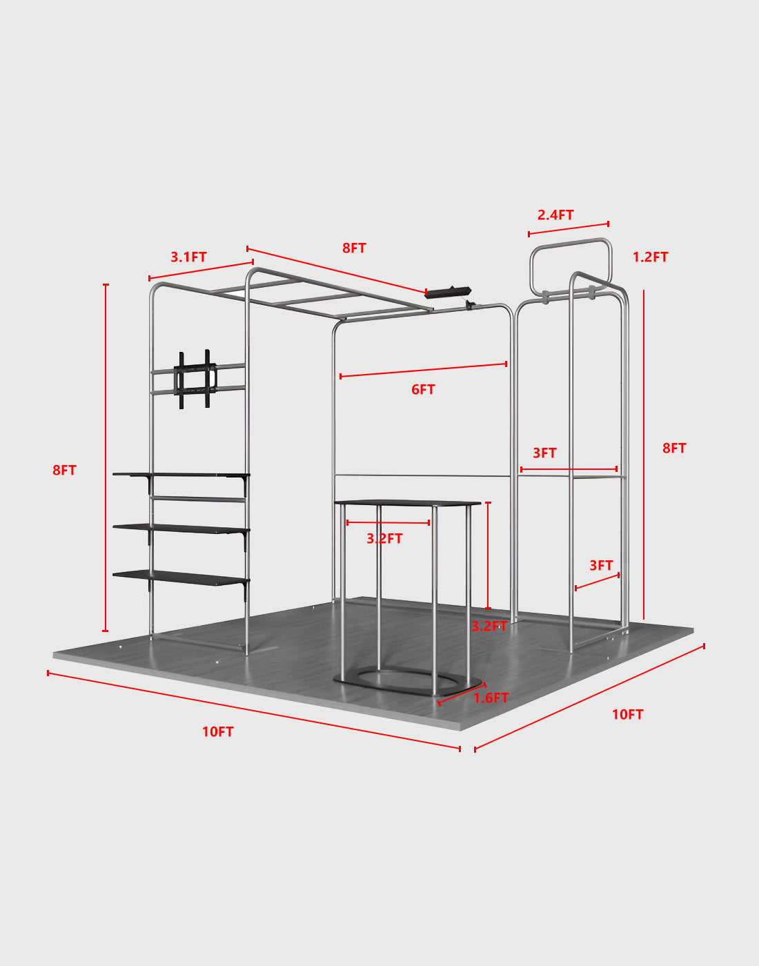 Portable Exhibit Display 10ft x 10ft - Model 31
