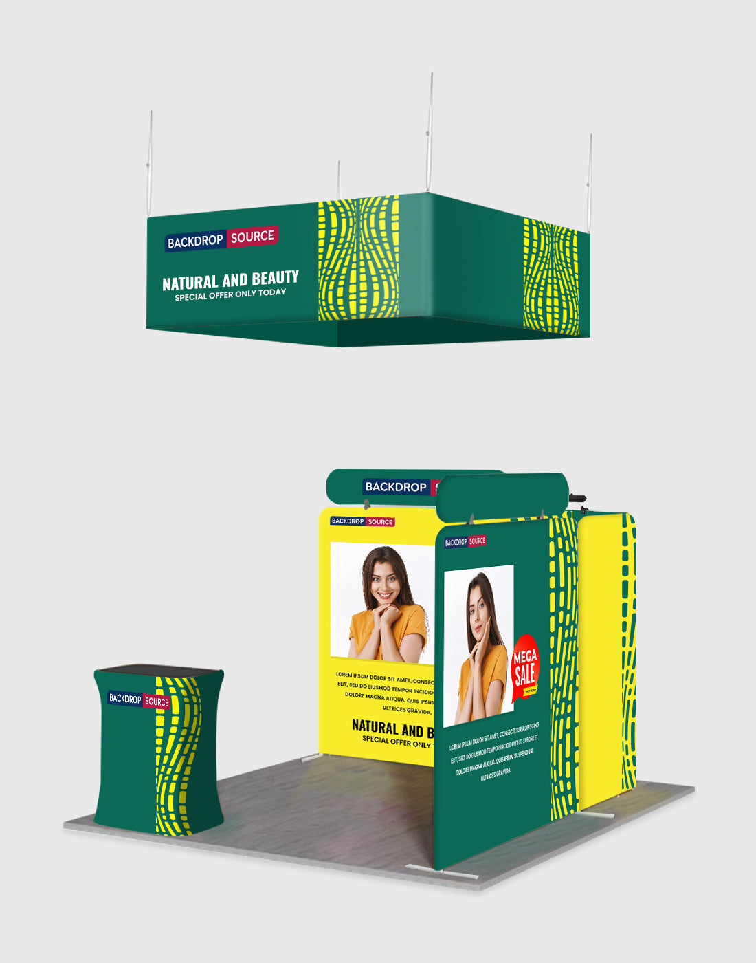 Portable Exhibit Display 10ft x 10ft - Model 30