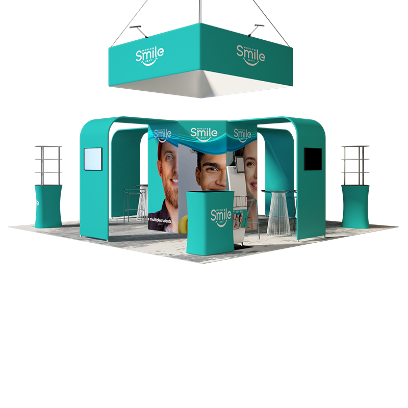 Modular Booth Kits 20ft x 20ft - Model 02 - Backdropsource
