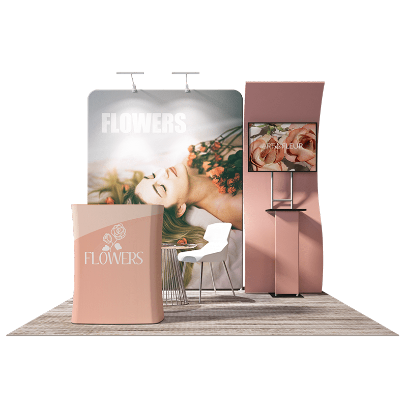 Portable Exhibit Display 10ft - Model 10 - Backdropsource