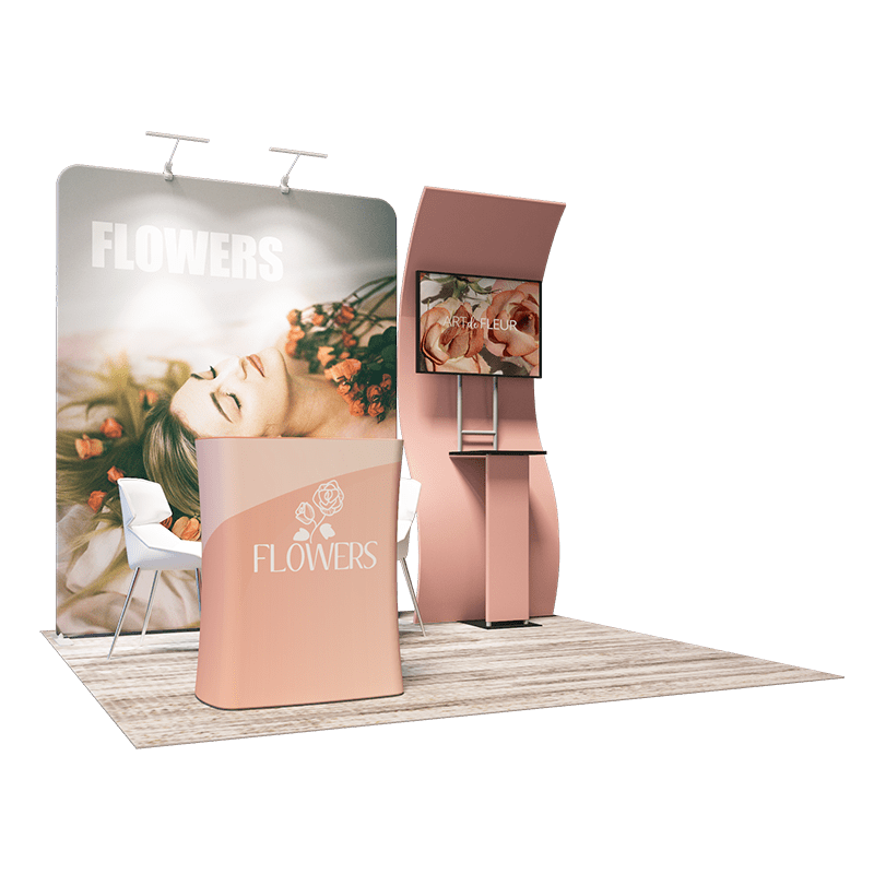 Portable Exhibit Display 10ft - Model 10 - Backdropsource