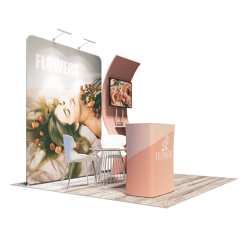 Portable Exhibit Display 10ft - Model 10 - Backdropsource