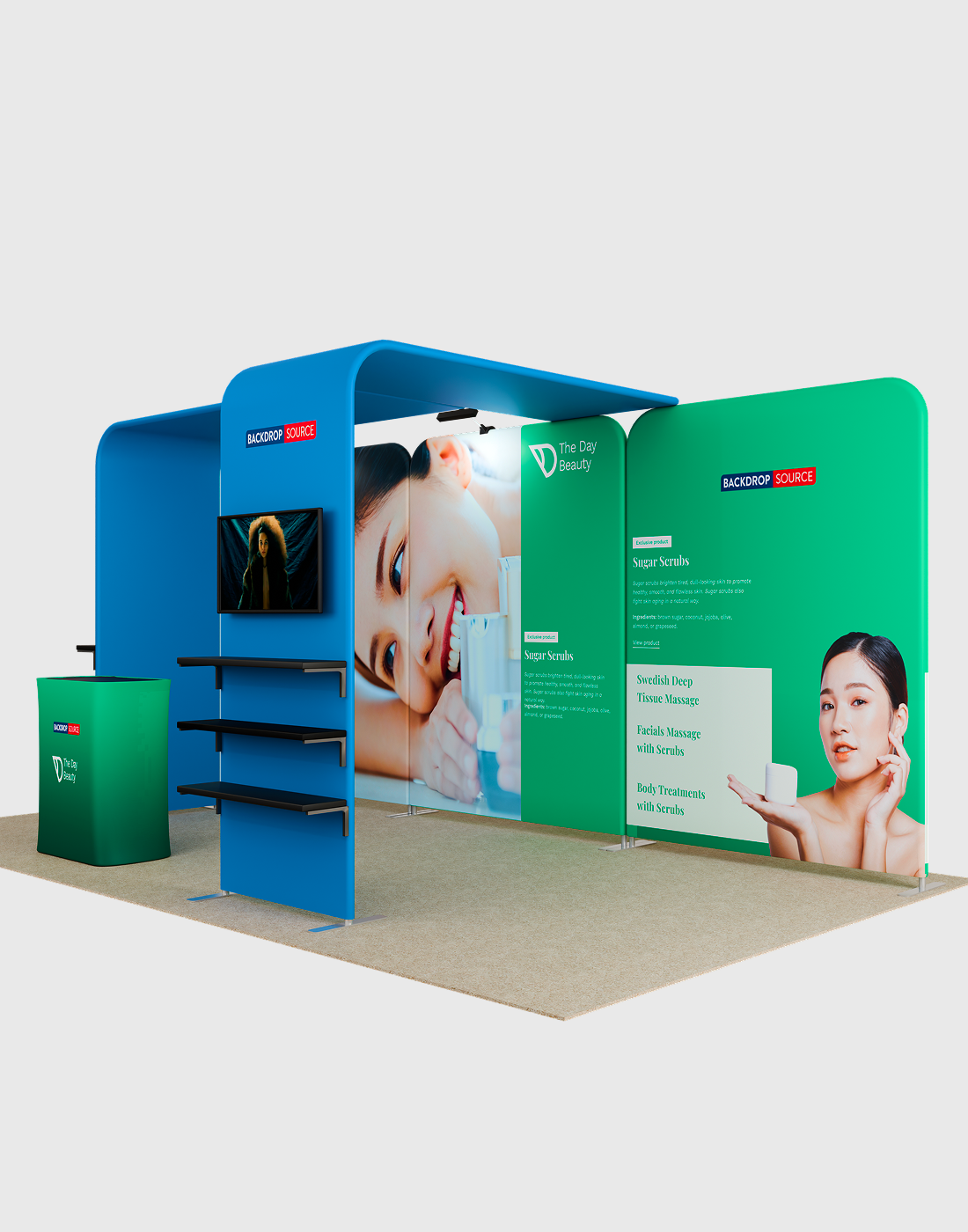 Portable Exhibit Display 10ft x 20ft - Model 11