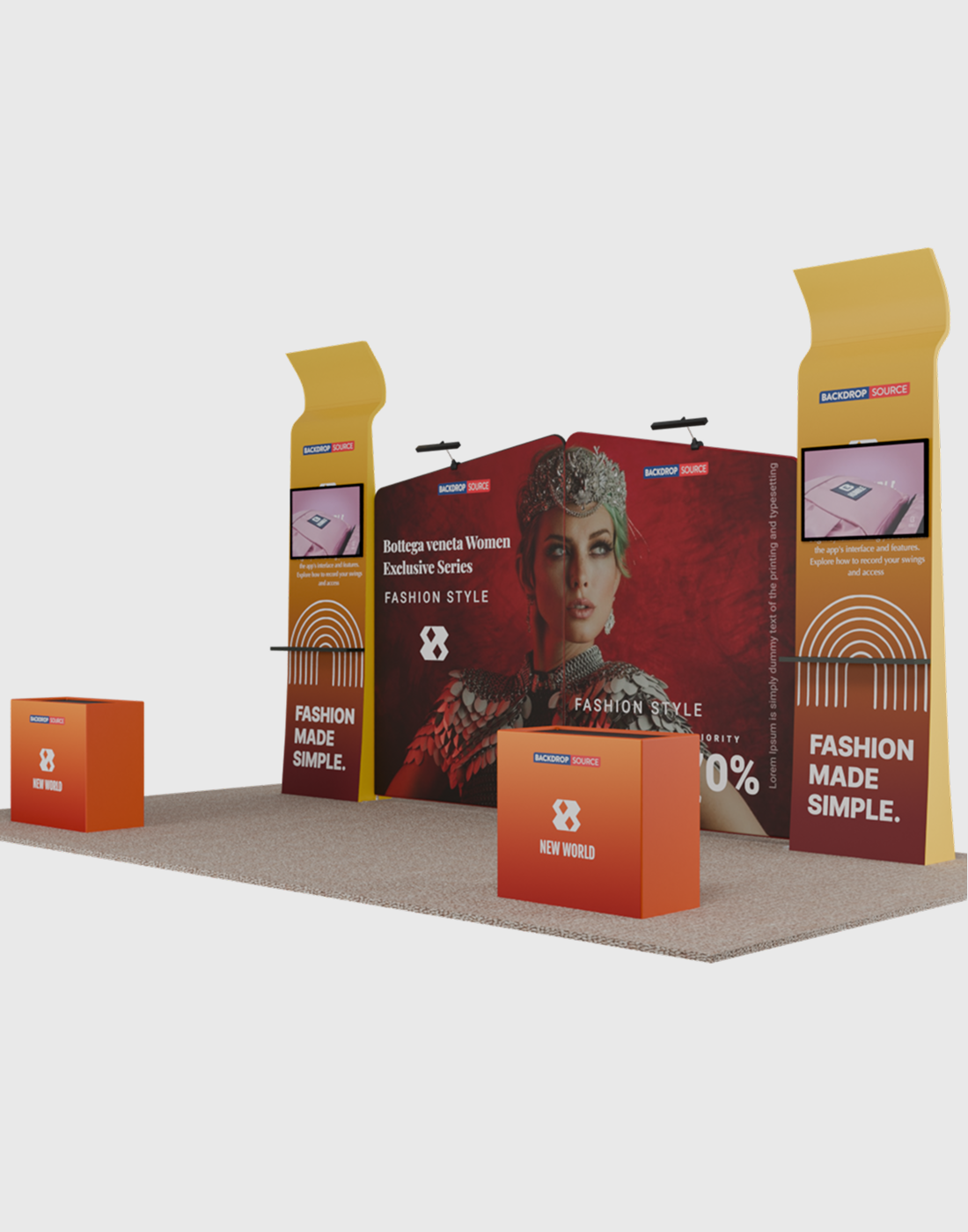 Portable Exhibit Display 10ft x 20ft - Model 7