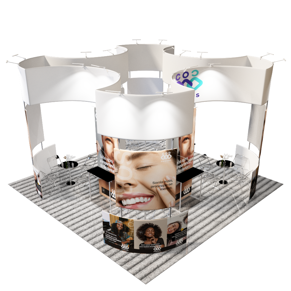 Modular Booth Kits 20ft x 20ft - Model 14