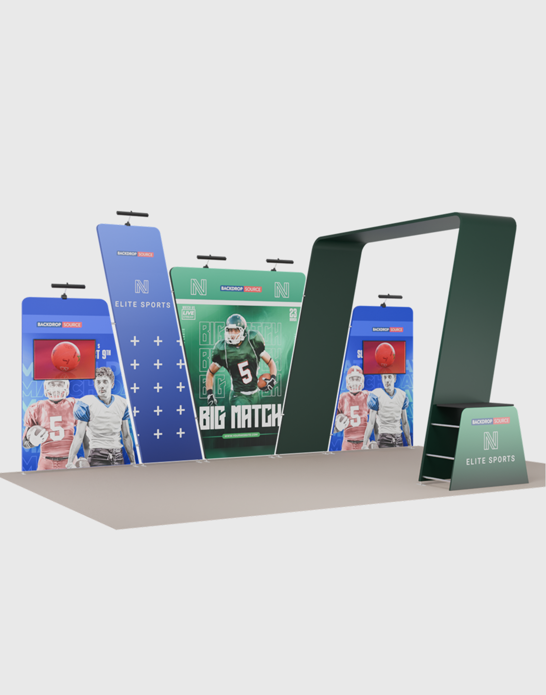 Portable Exhibit Display 20ft x 10ft - Model 16