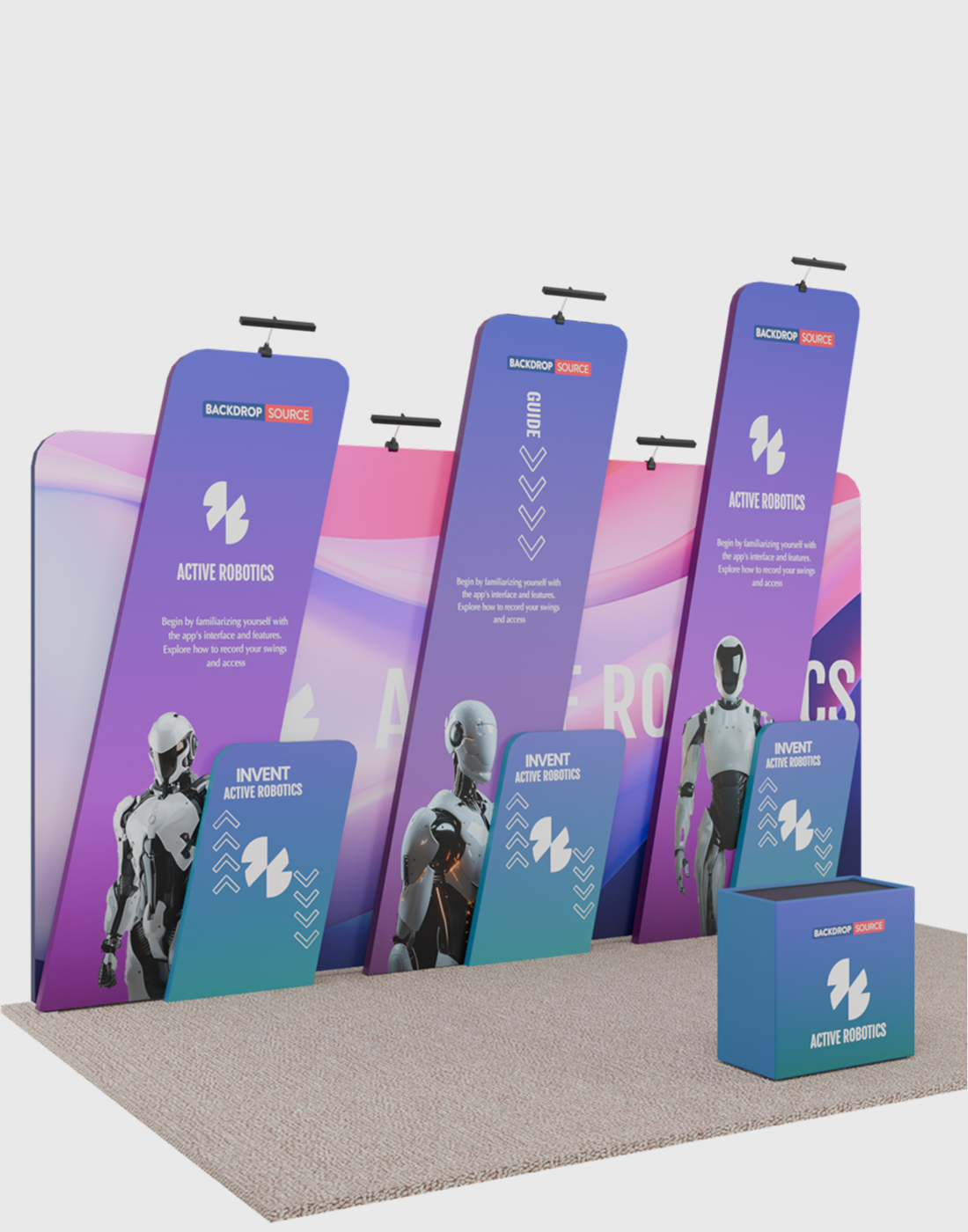 Portable Exhibit Display 10ft x 20ft - Model 1