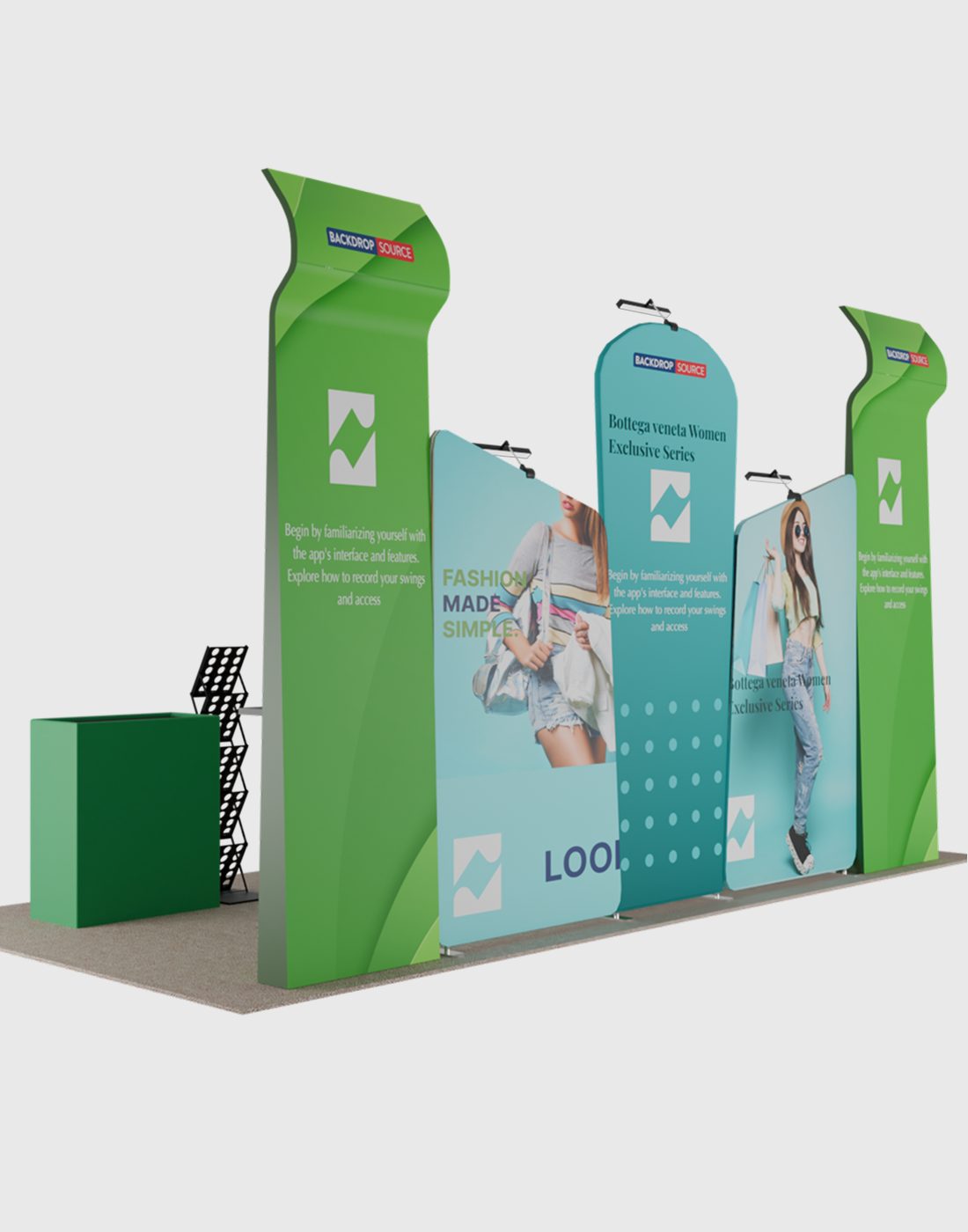 Portable Exhibit Display 10ft x 20ft - Model 4