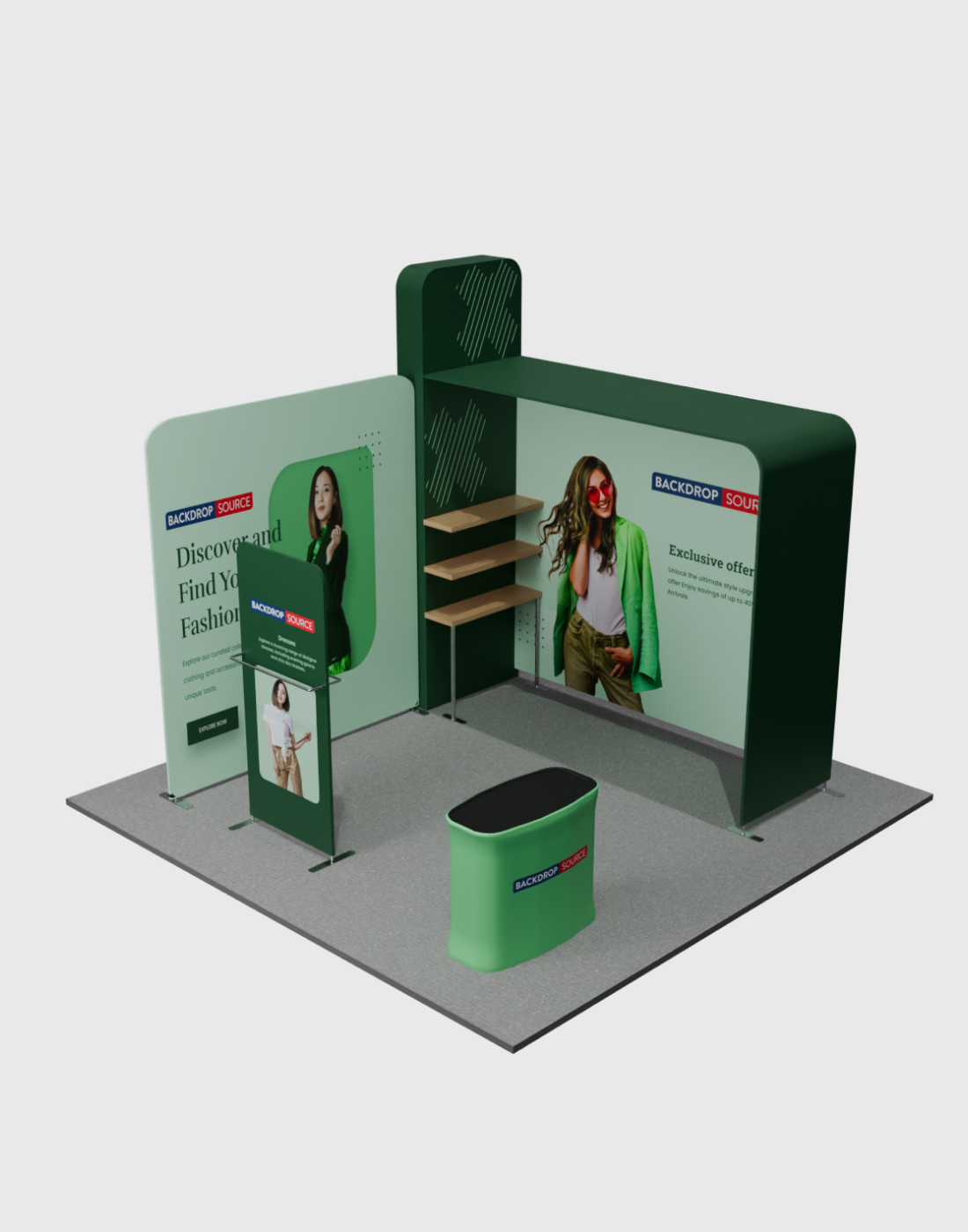 Portable Exhibit Display 10ft x 10ft - Model 19