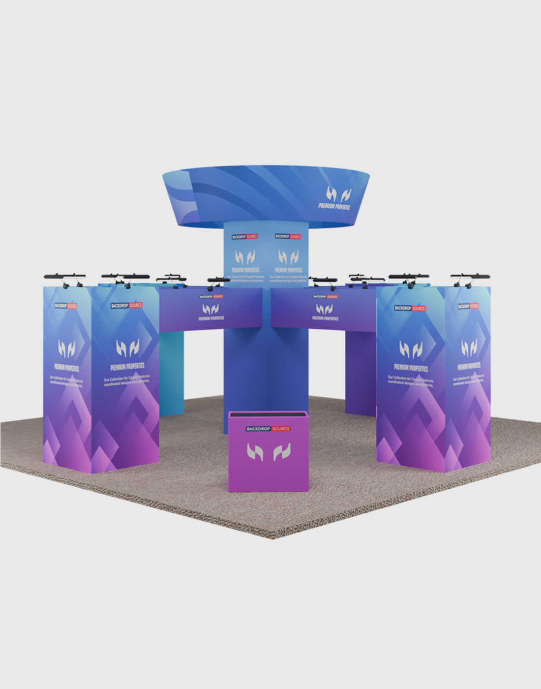 Modular Booth Kits 20ft x 20ft - Model 9