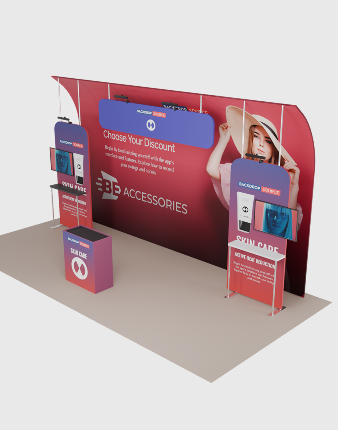 Portable Exhibit Display 20ft x 10ft - Model 15