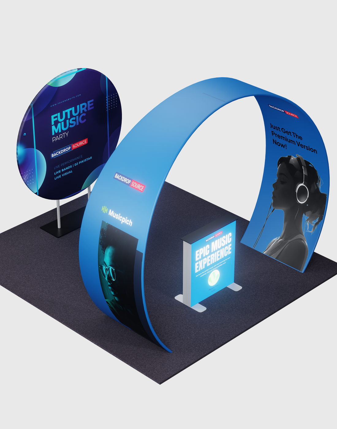 Portable Exhibit Display 10ft x 10ft - Model 33