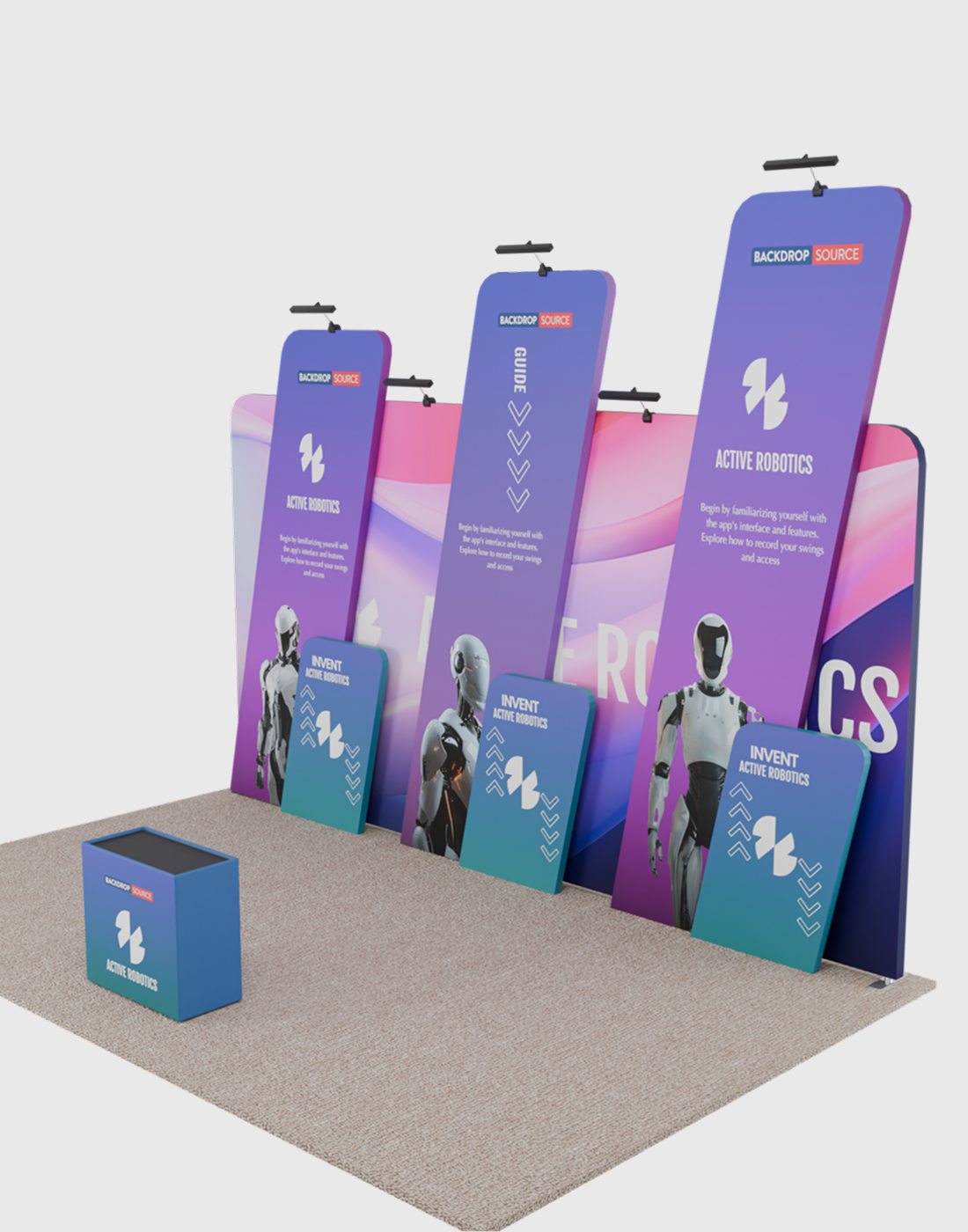 Portable Exhibit Display 10ft x 20ft - Model 1