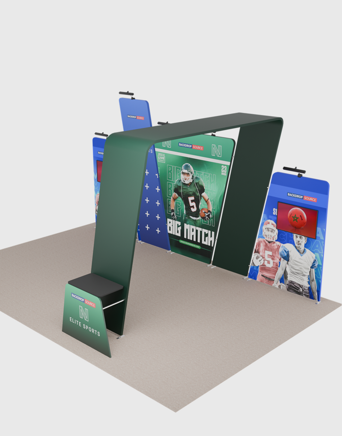 Portable Exhibit Display 20ft x 10ft - Model 16