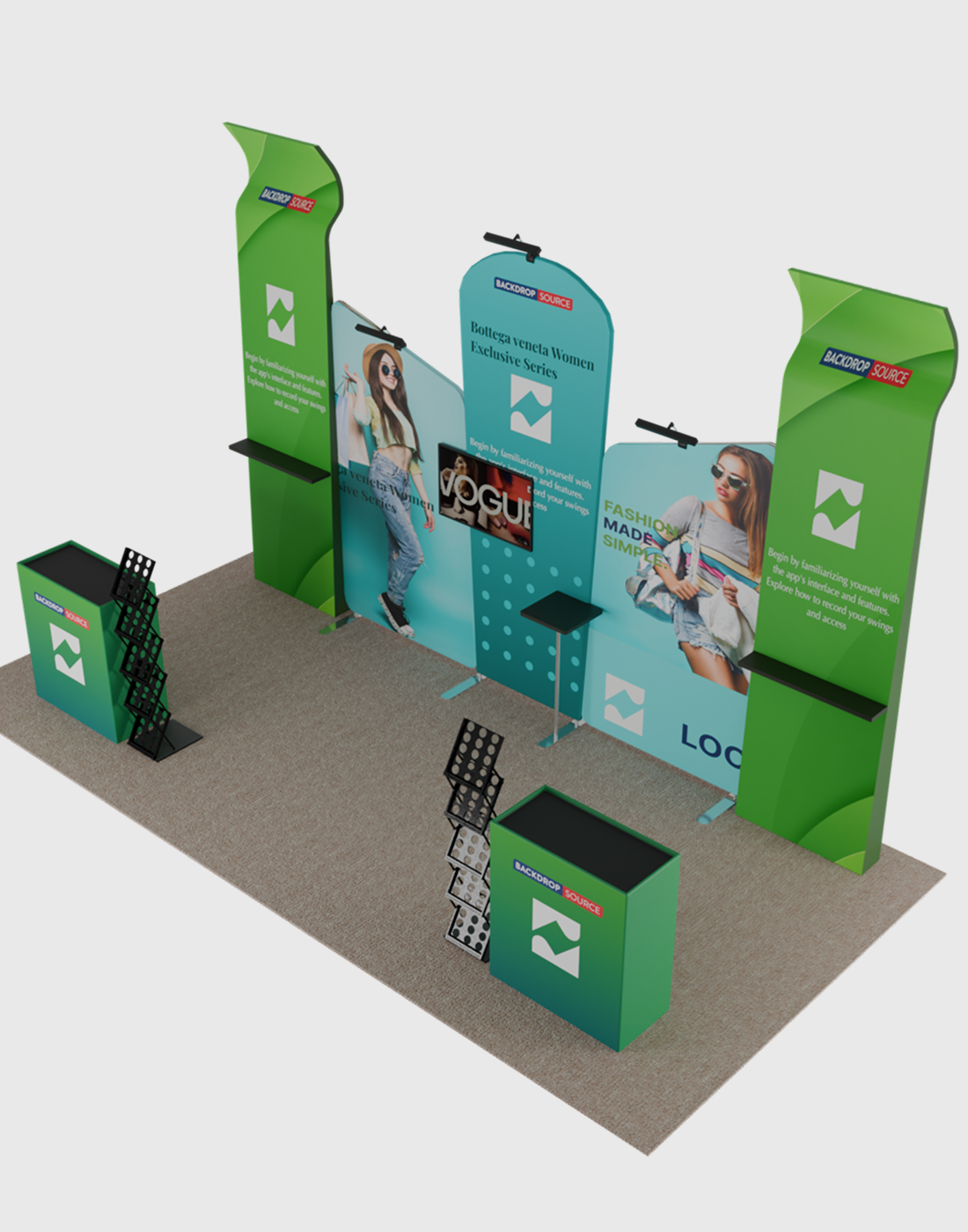 Portable Exhibit Display 10ft x 20ft - Model 4