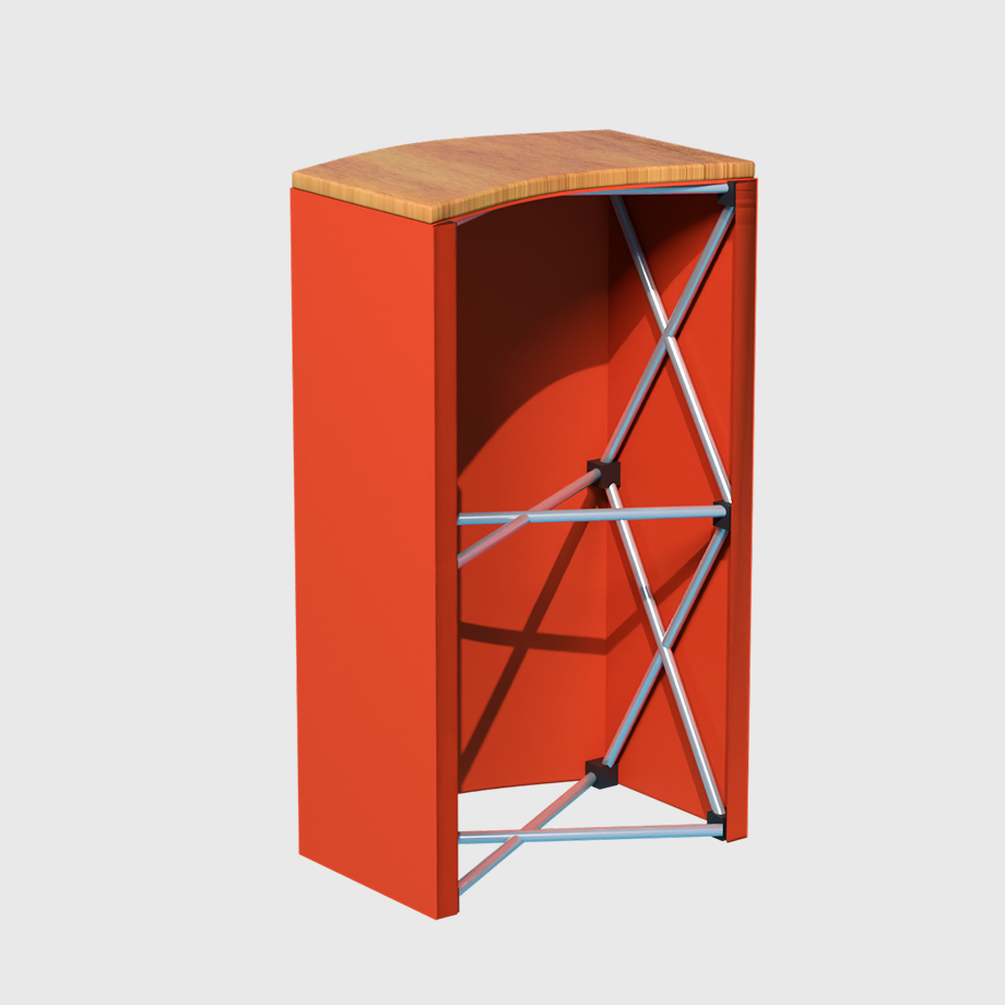 Mostrador de tela desplegable – 1x2