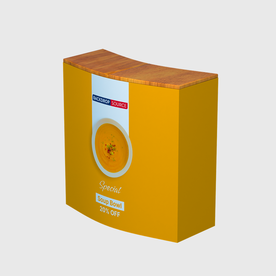 Mostrador de tela desplegable de 2 x 2 pulgadas