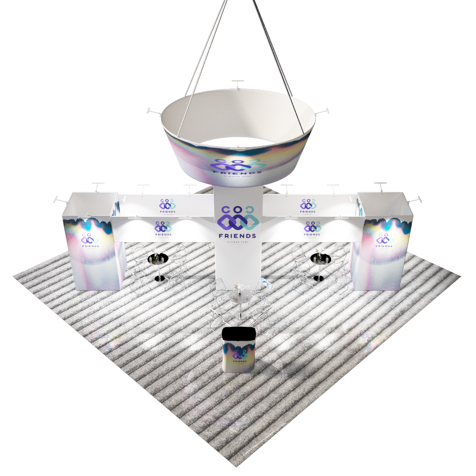 Modular Booth Kits 20ft x 20ft - Model 8