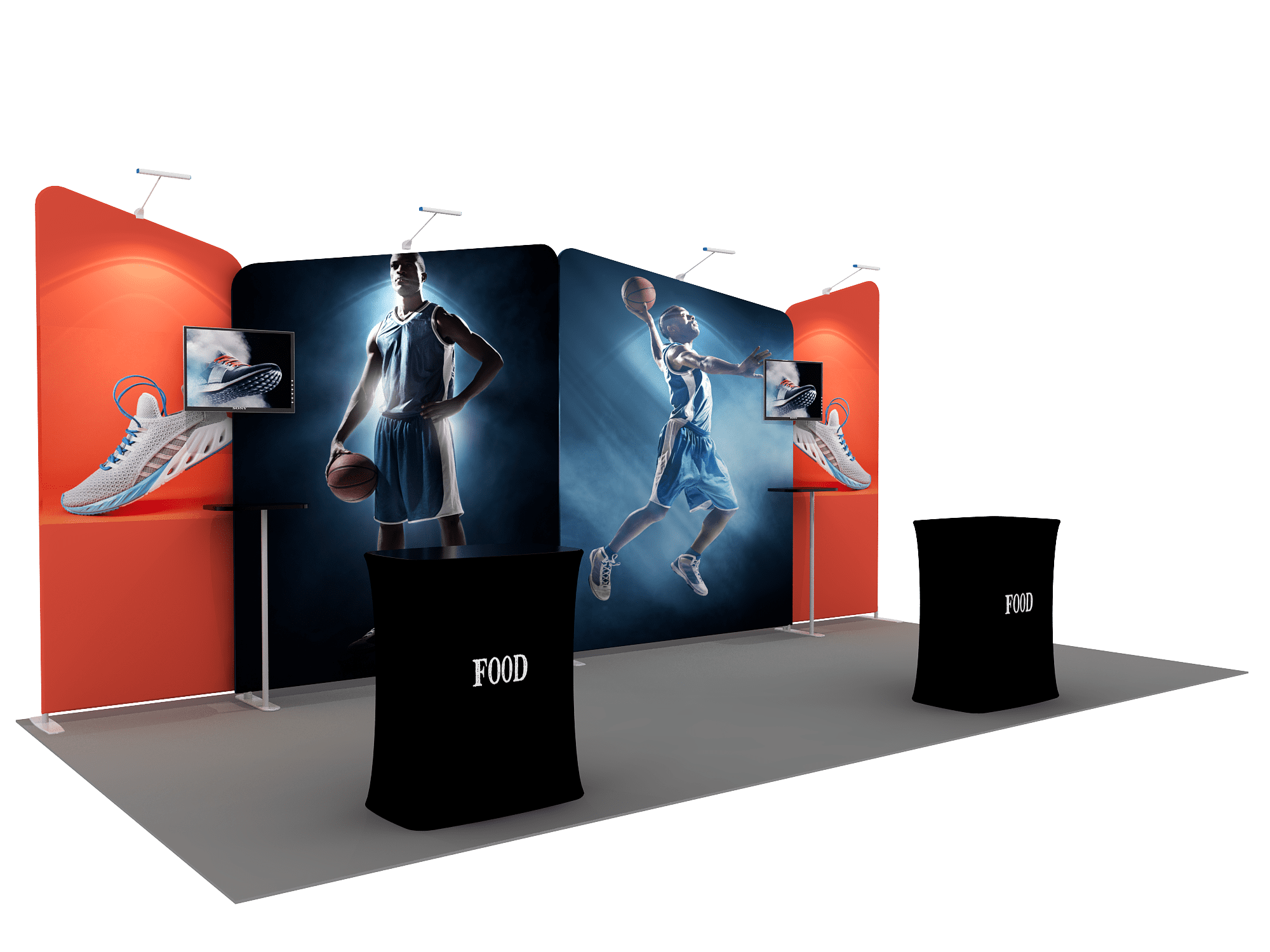 Portable Exhibit Display 20ft - Model 2 - Backdropsource