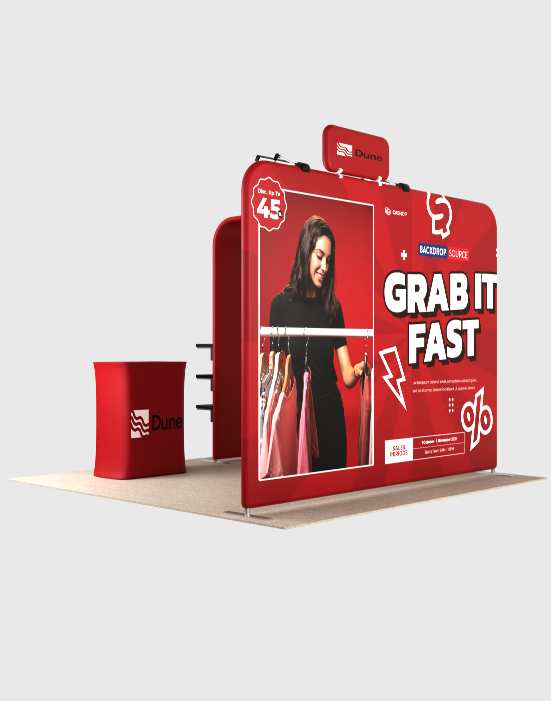 Portable Exhibit Display 10ft x 10ft - Model 17