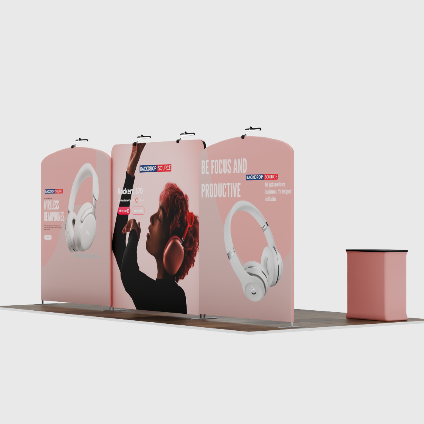 Portable Exhibit Display 20ft x 10ft - Model 10