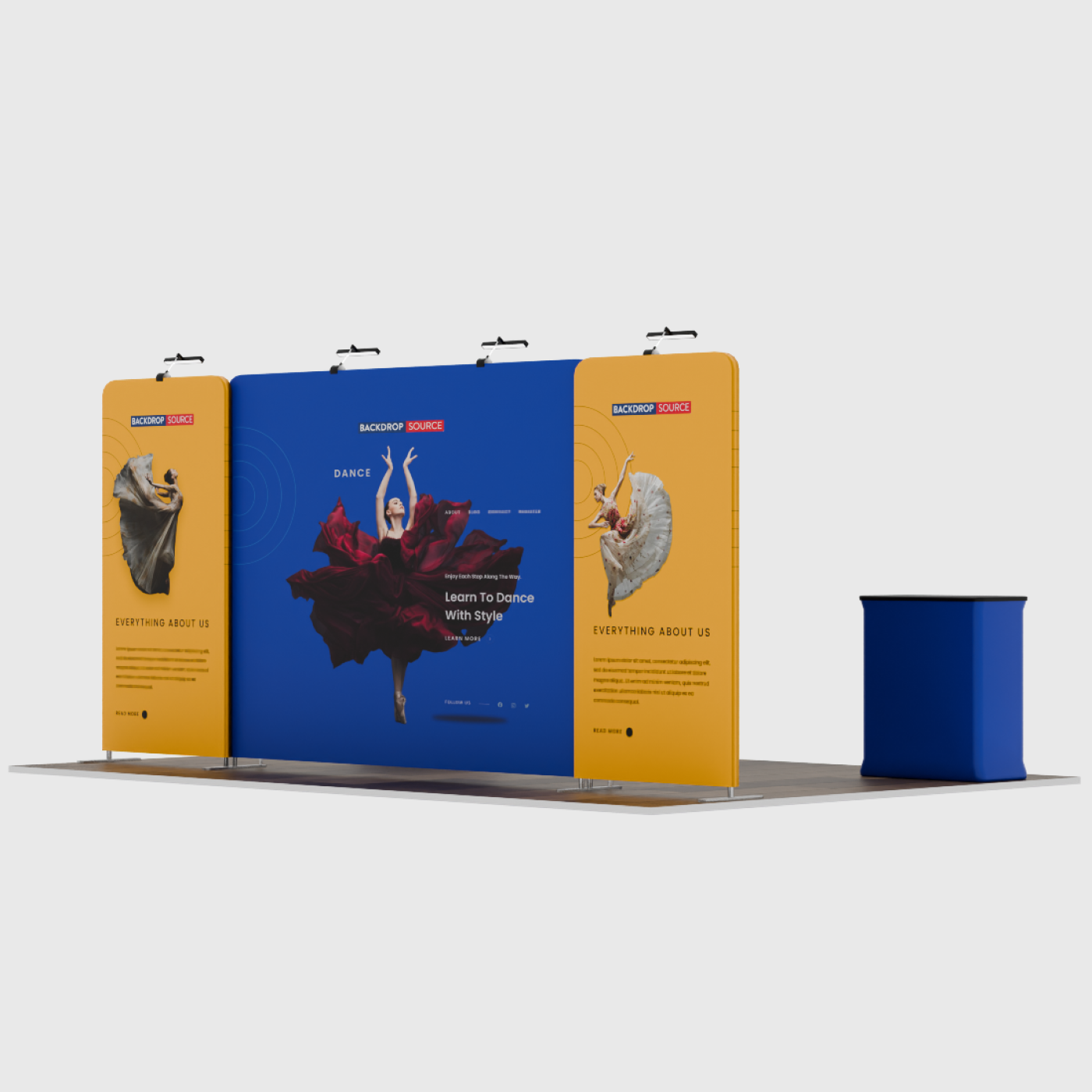 Portable Exhibit Display 20ft x 10ft - Model 4