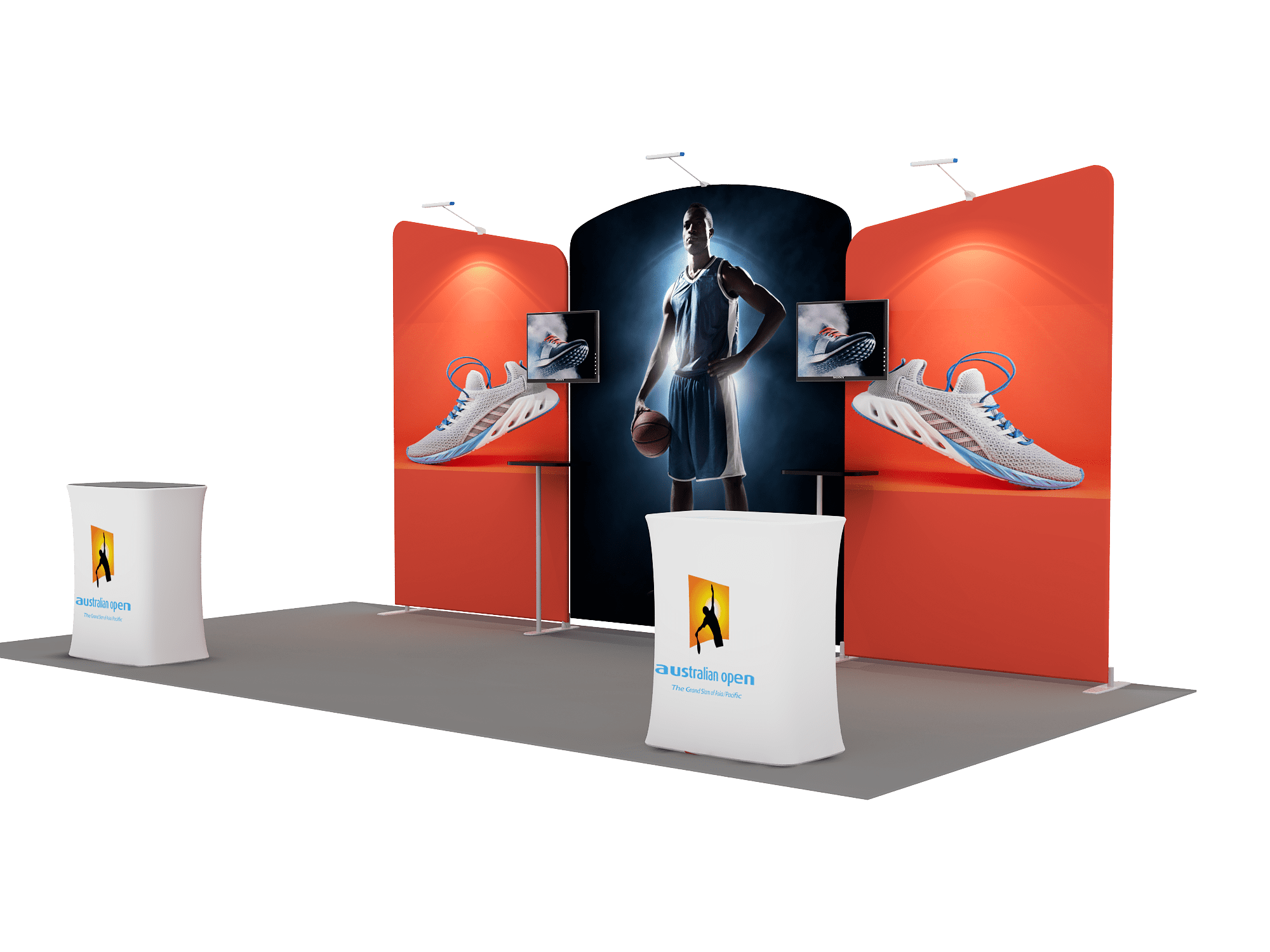 Portable Exhibit Display 20ft - Model 8 - Backdropsource