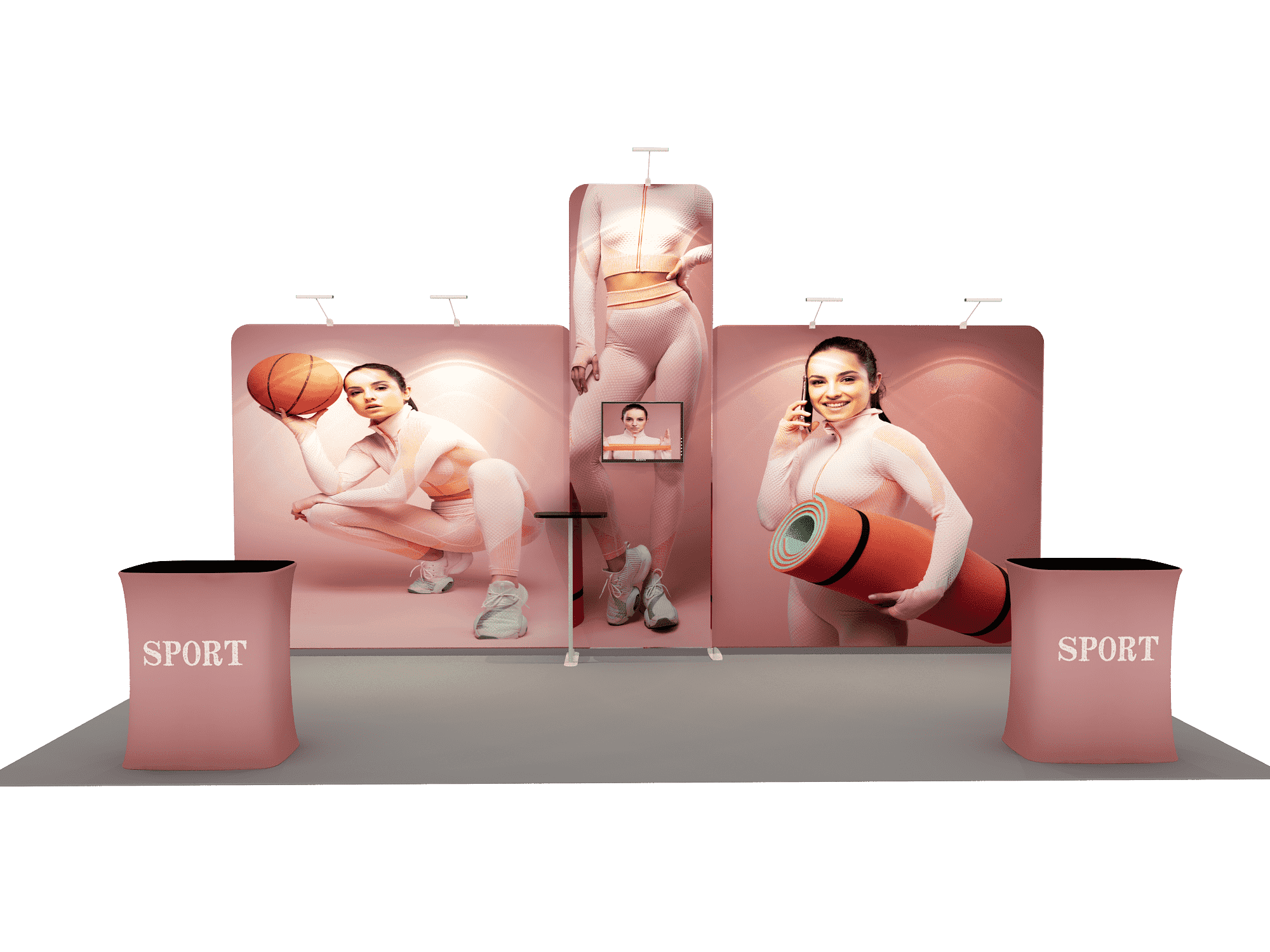 Portable Exhibit Display 20ft - Model 12 - Backdropsource