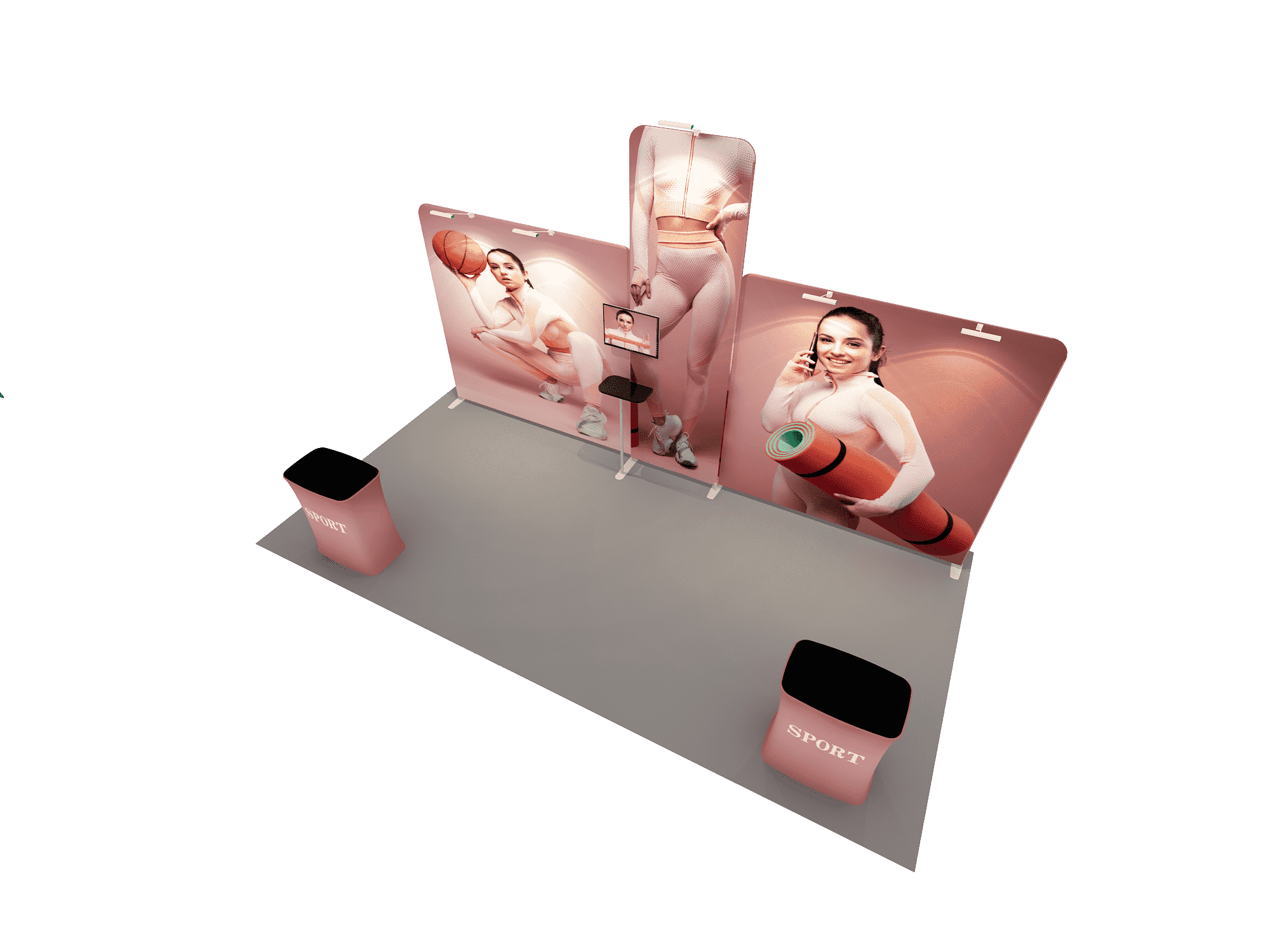 Portable Exhibit Display 20ft - Model 12 - Backdropsource