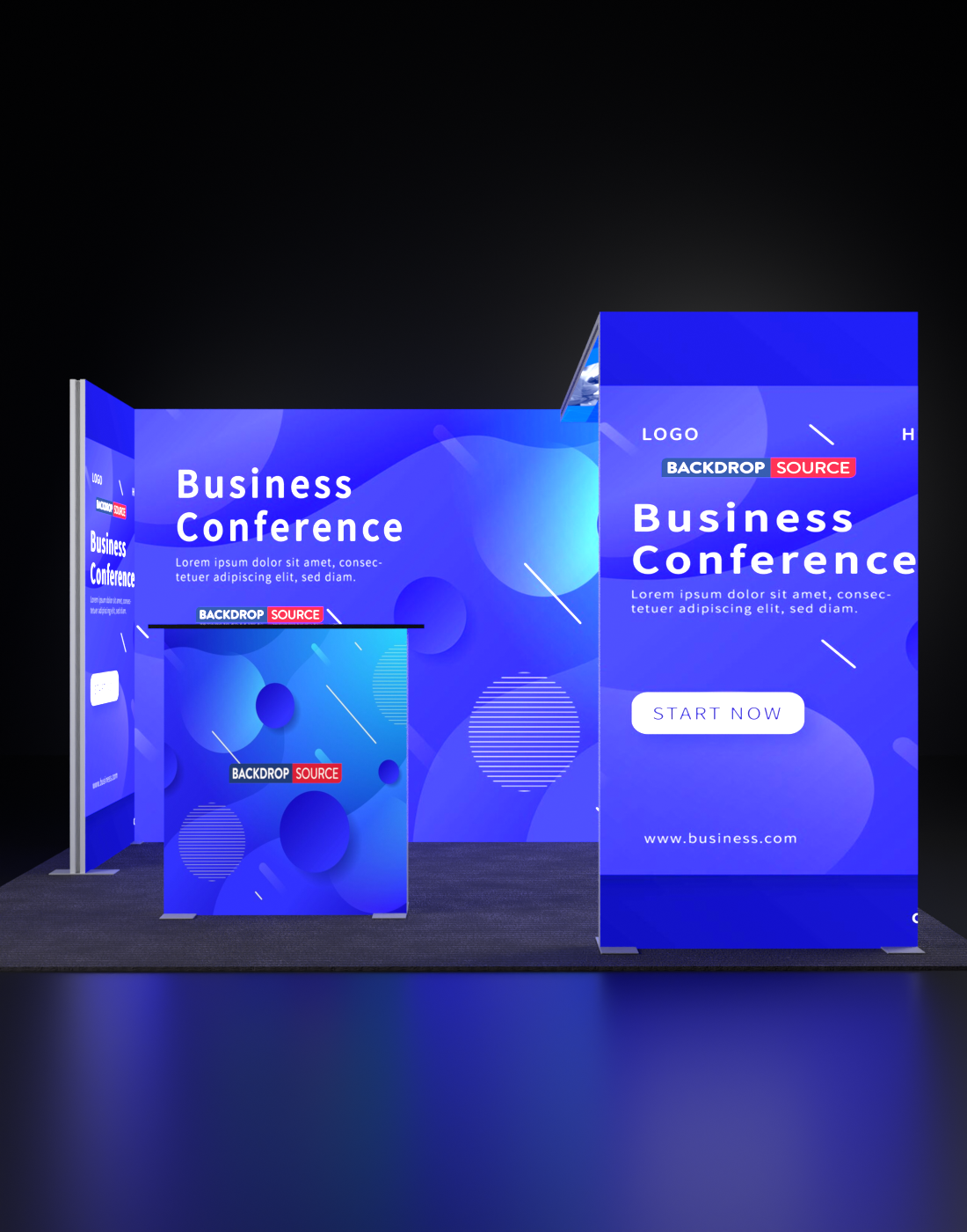 10ft SEG Modular Lightbox Display for Tradeshows - Model 3