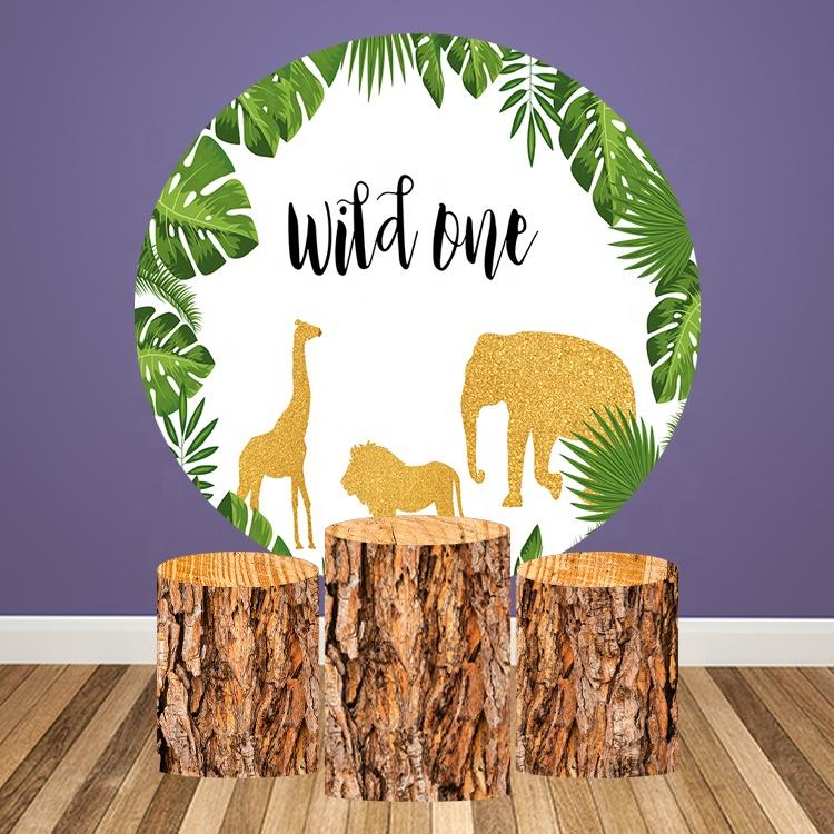 Pre Designed Round Backdrop Kits with Counter for Birthday Parties & Event