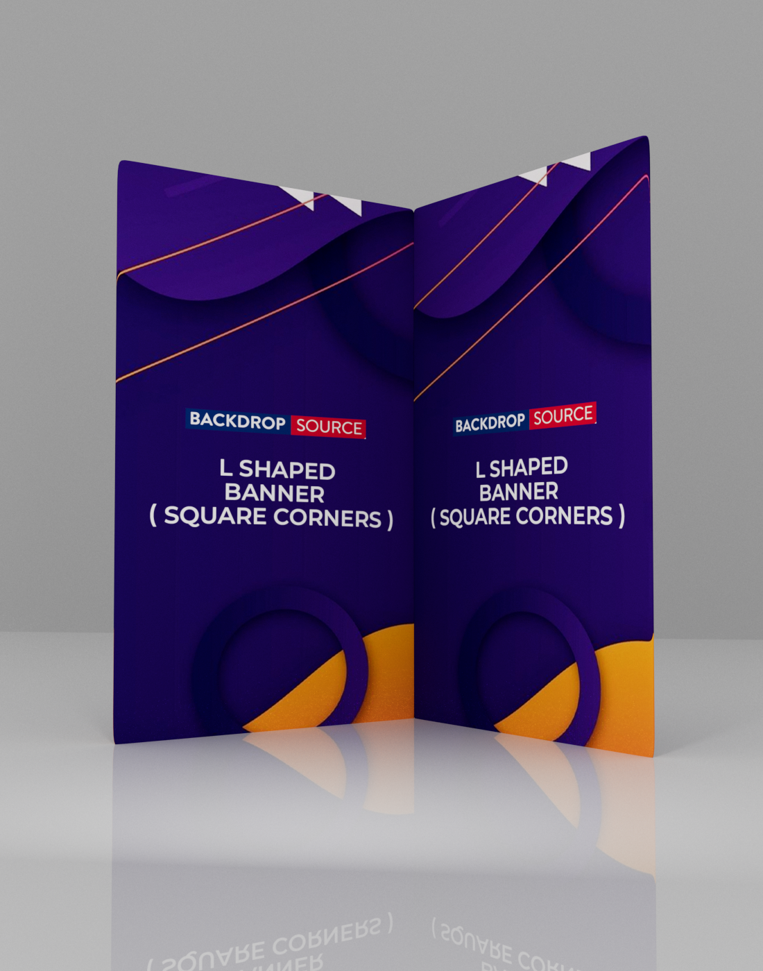Banner en forma de L (esquinas cuadradas)