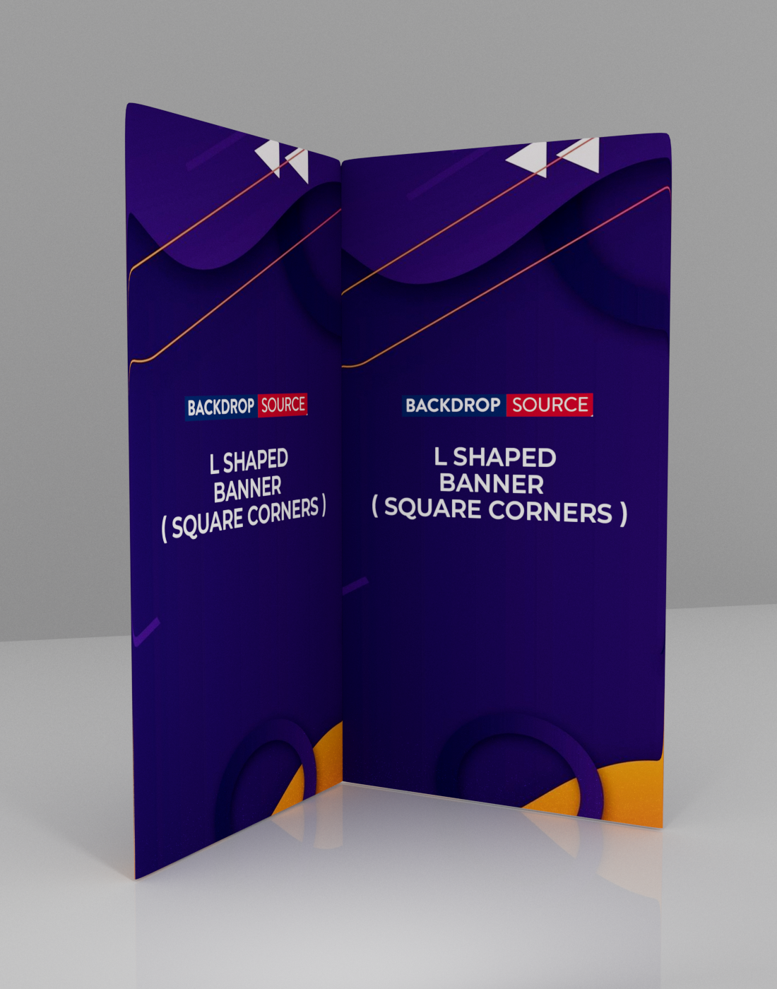 Banner en forma de L (esquinas cuadradas)