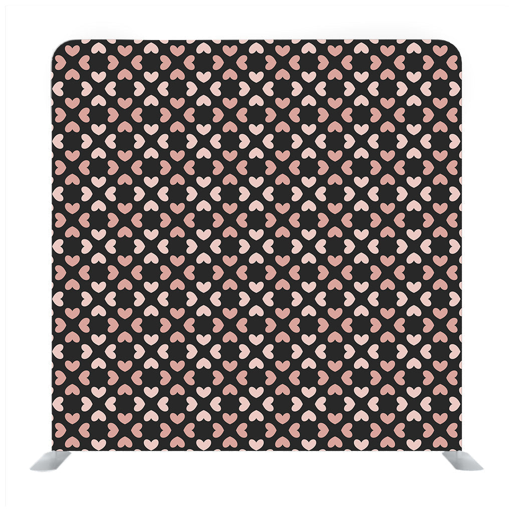 Little Hearts With Black Textured Media Wall - Backdropsource