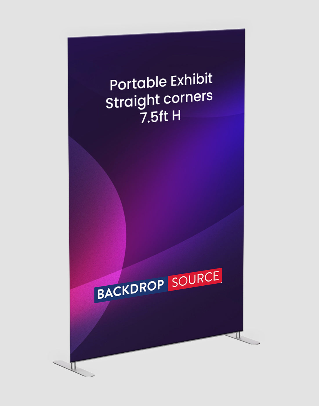 Portable Exhibit Display with Straight Corners