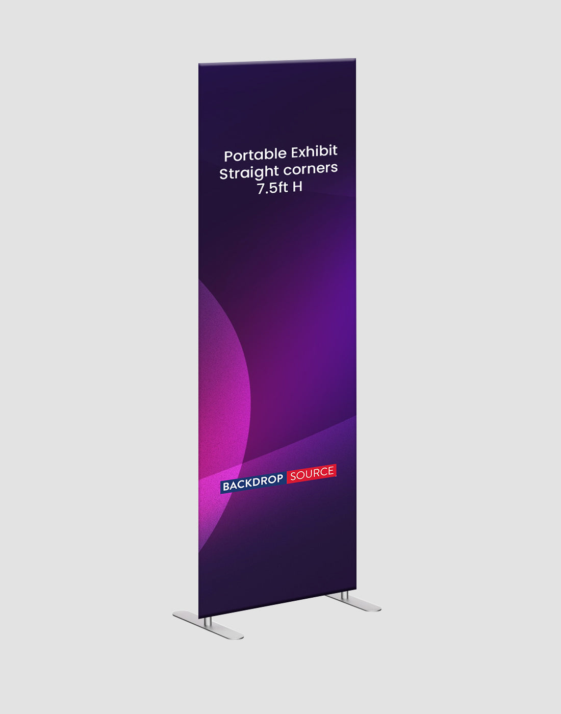 Portable Exhibit Display with Straight Corners