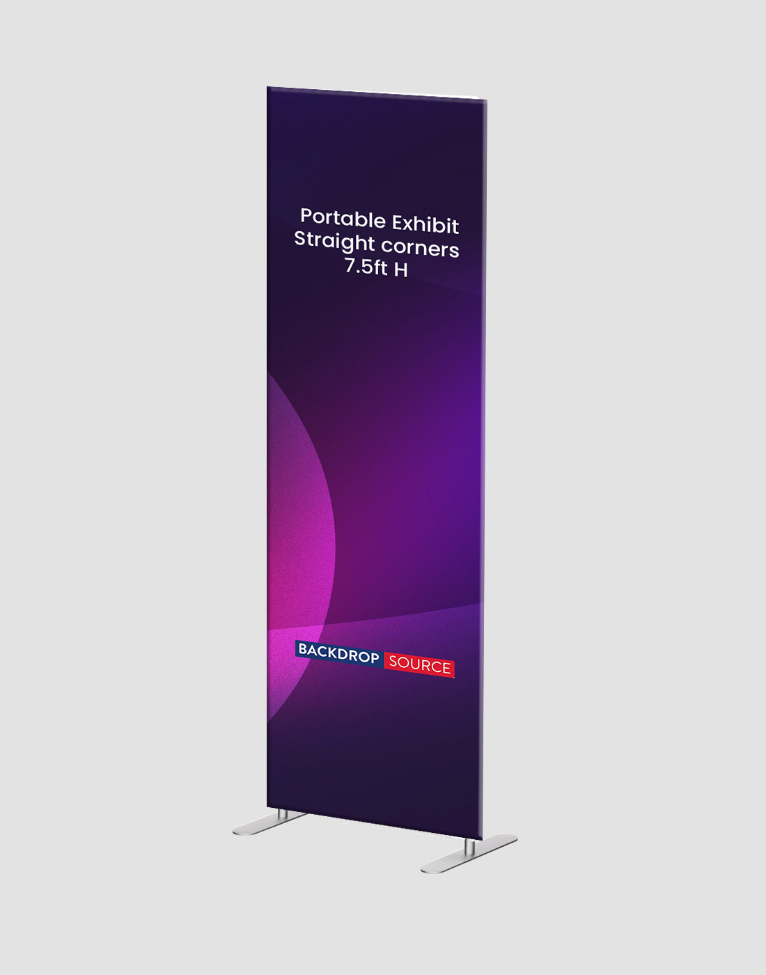 Portable Exhibit Display with Straight Corners