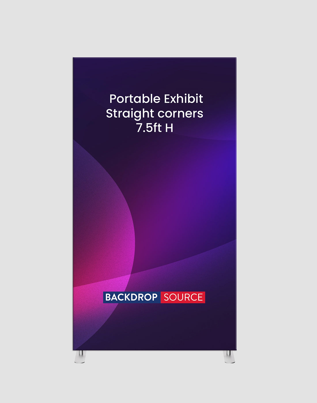 Portable Exhibit Display with Straight Corners