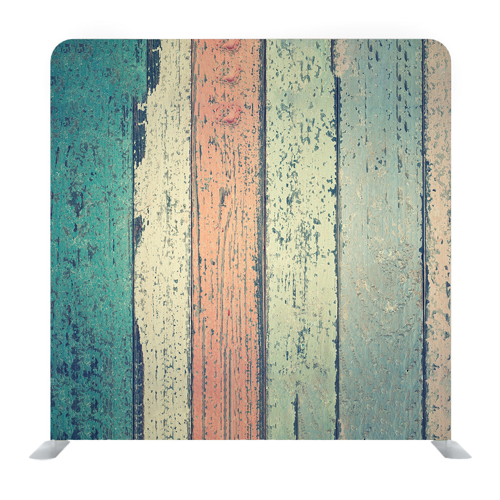 Orange ,Blue ,white plank Media wall - Backdropsource