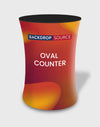 Oval Fabric Display Counter (For Podium & Booth Exhibitions)