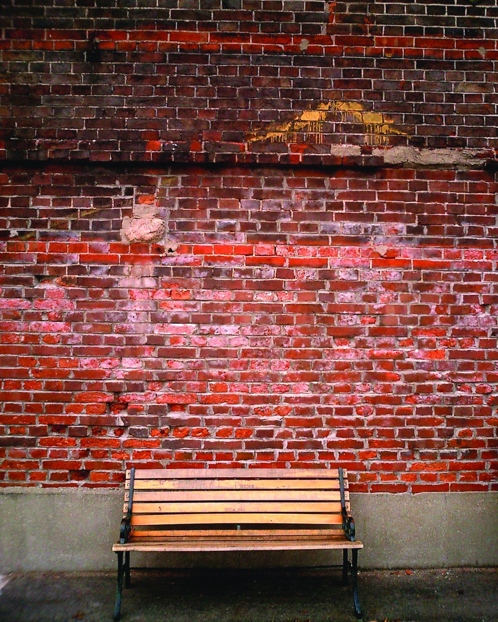 Pew Brick Grunge Print Photography Backdrop