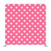 Pink background with white heart pattern media wall - Backdropsource