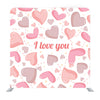 Pink hearts on a white background media wall - Backdropsource