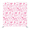 Pink Hearts With White Background Media Wall - Backdropsource