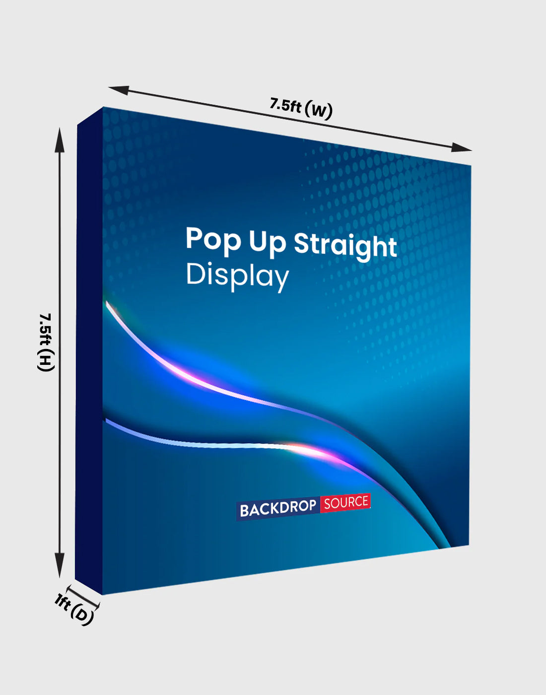 Portable Velcro Fabric Pop-Up Straight Display Wall