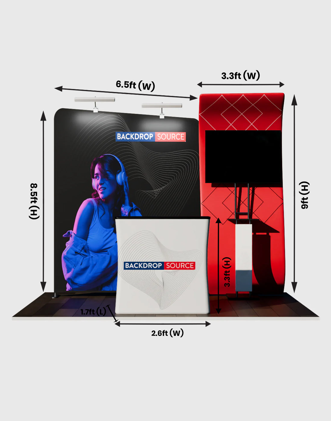 Portable Exhibit Display 10ft x 10ft - Model 12