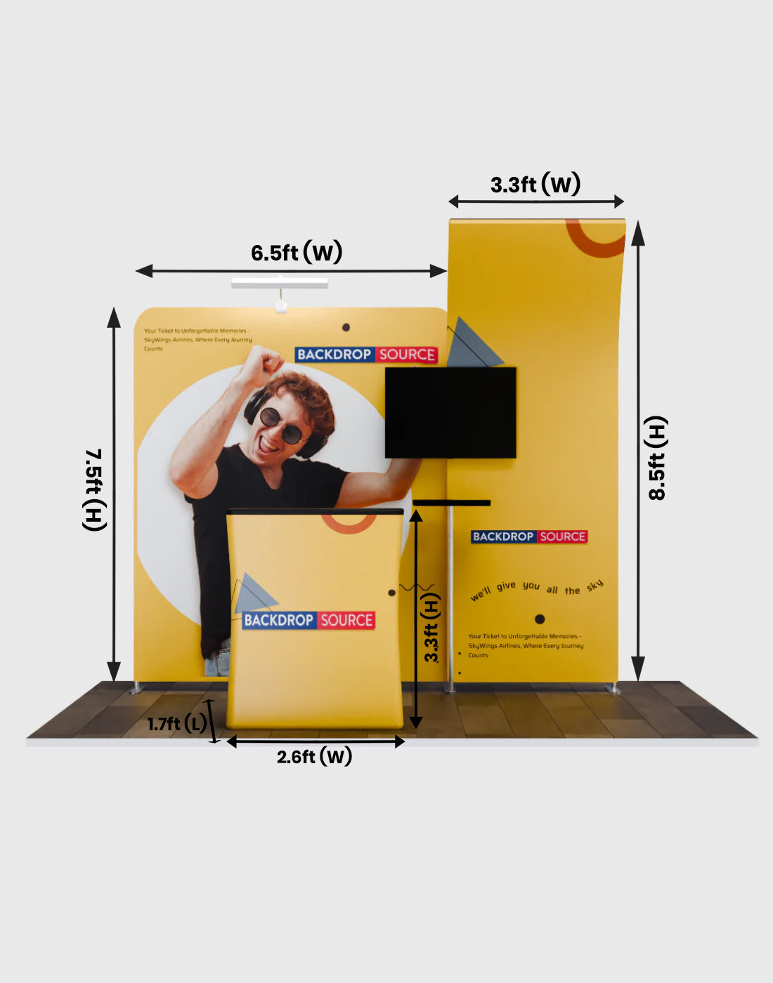 Portable Exhibit Display 10ft x 10ft - Model 6