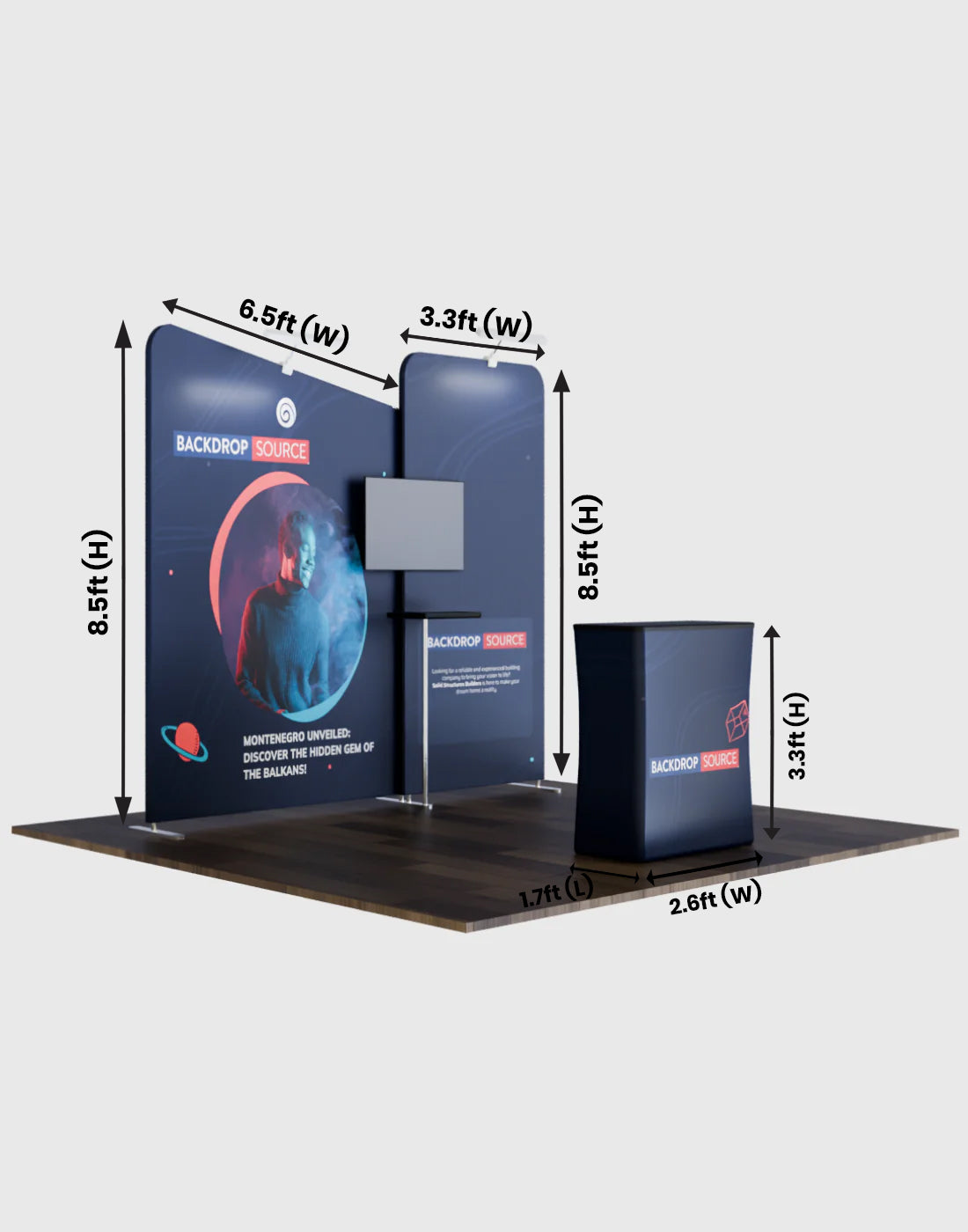 Portable Exhibit Display 10ft x 10ft - Model 7
