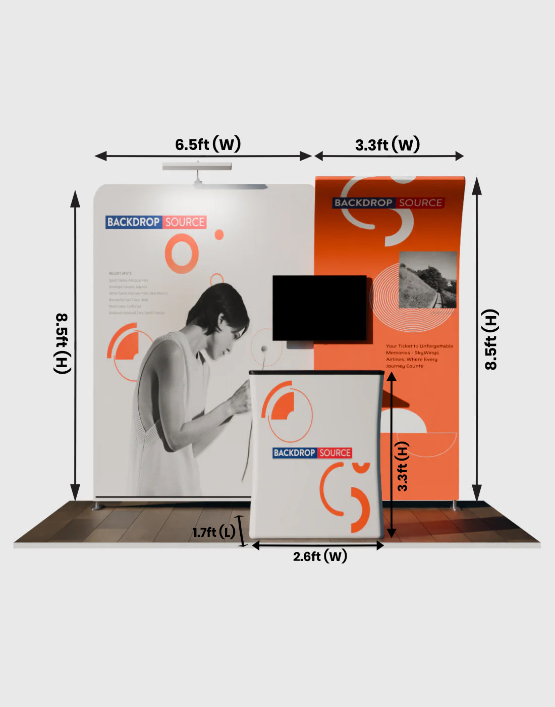 Portable Exhibit Display 10ft x 10ft - Model 14
