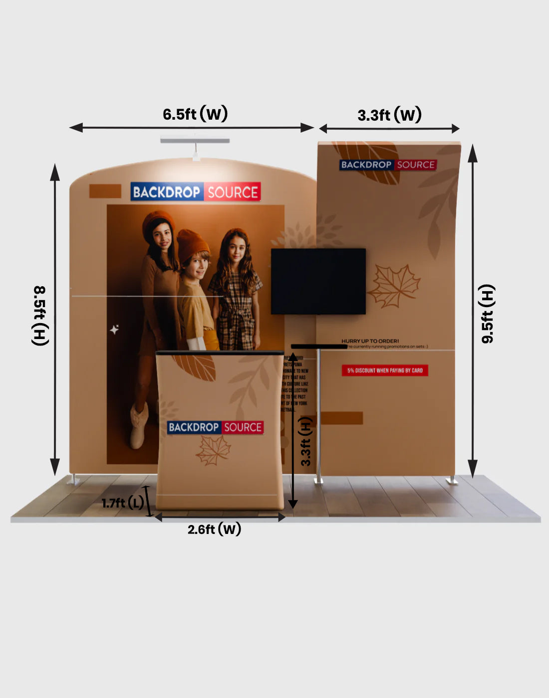 Portable Exhibit Display 10ft x 10ft - Model 8